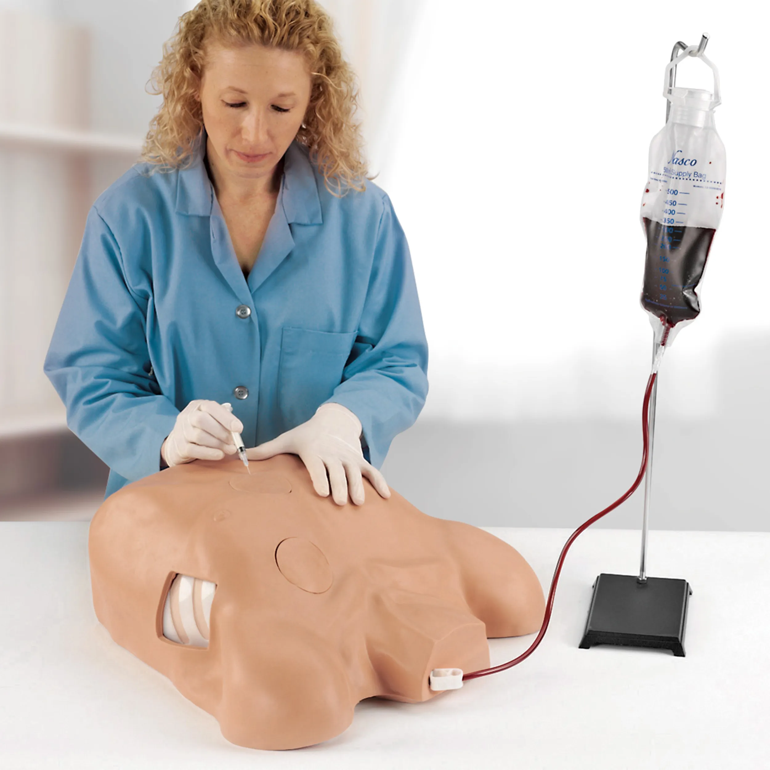 Pericardiocentesis Simulator With Chest Tube and Pneumothorax