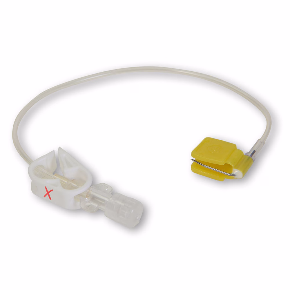 25mm Right Angle Huber Needle With 20cm Extension Set (12)