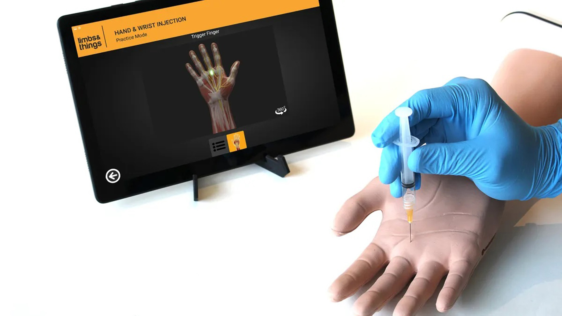 Hand & Wrist Injection Trainer, Light (With Tablet)