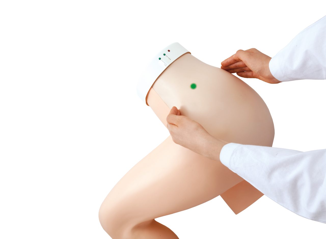 Gluteus Injection Trainer - Lateral Recumbent Model, Light