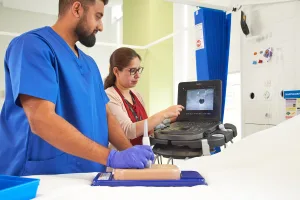 Ultrasound Simulator with 2 Central Lines, Light