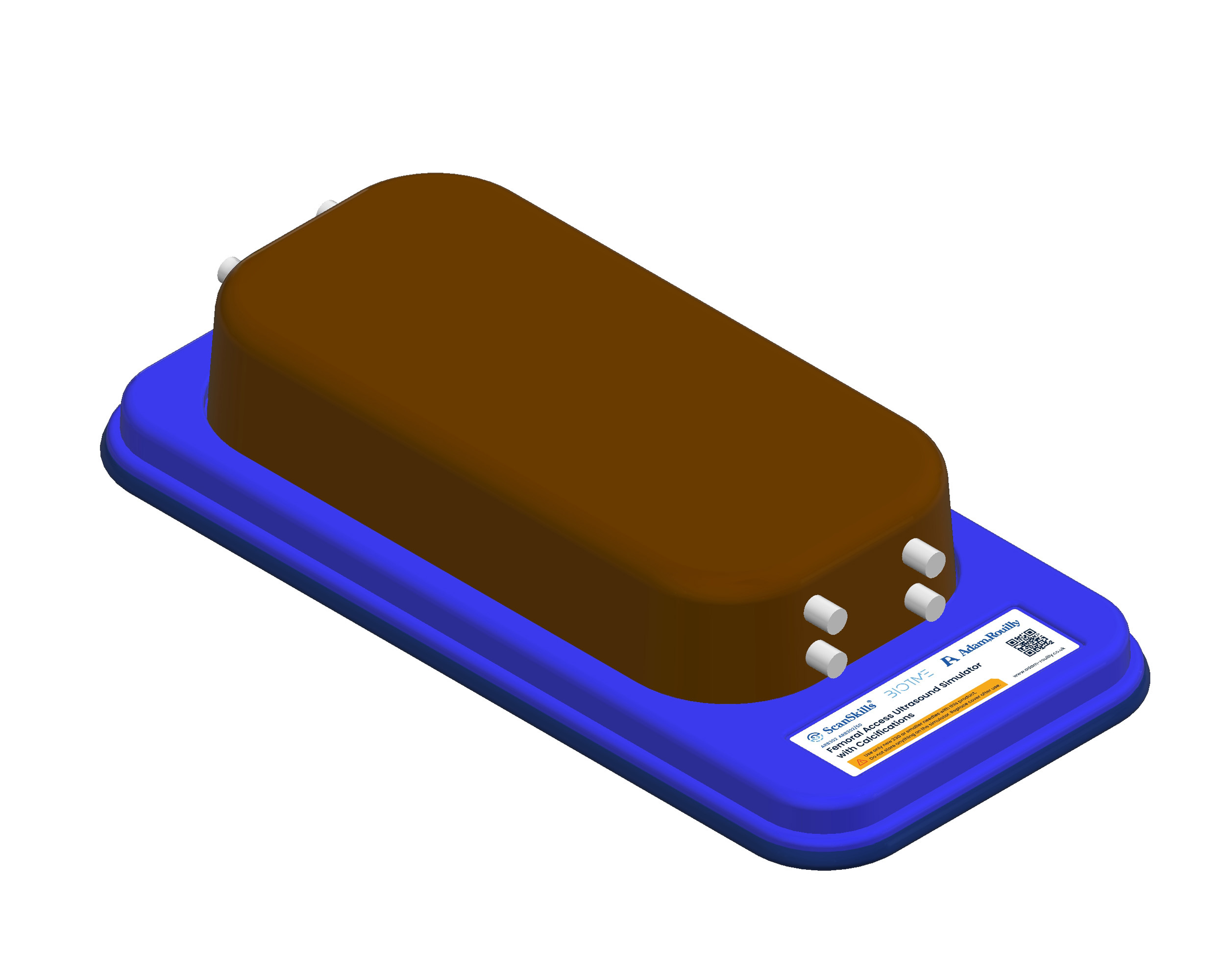 Femoral Access Ultrasound Simulator with Calcifications, Dark