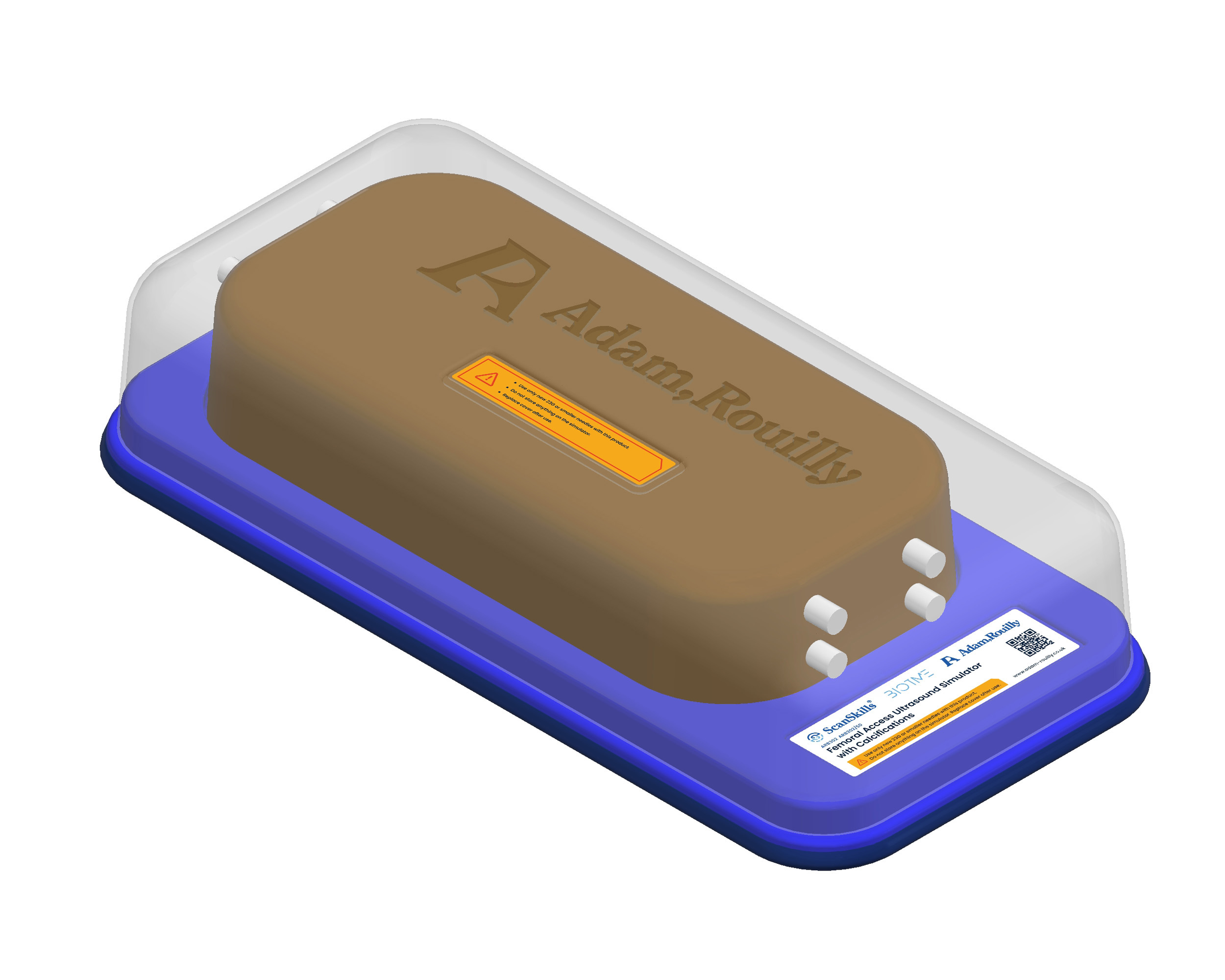 Femoral Access Ultrasound Simulator with Calcifications, Dark