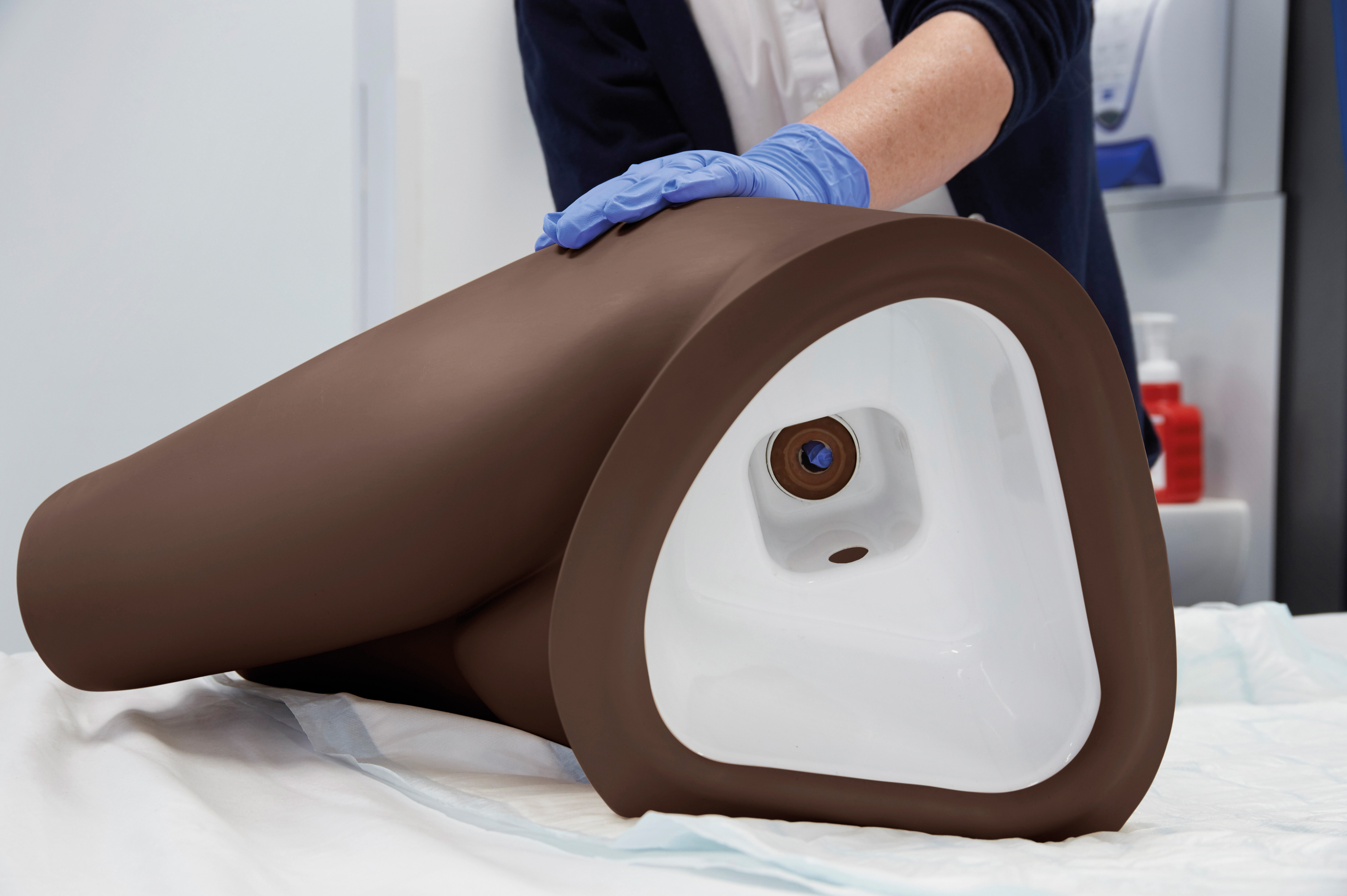 Rectal Examination, Stool Assessment and Enema Training Model, Dark