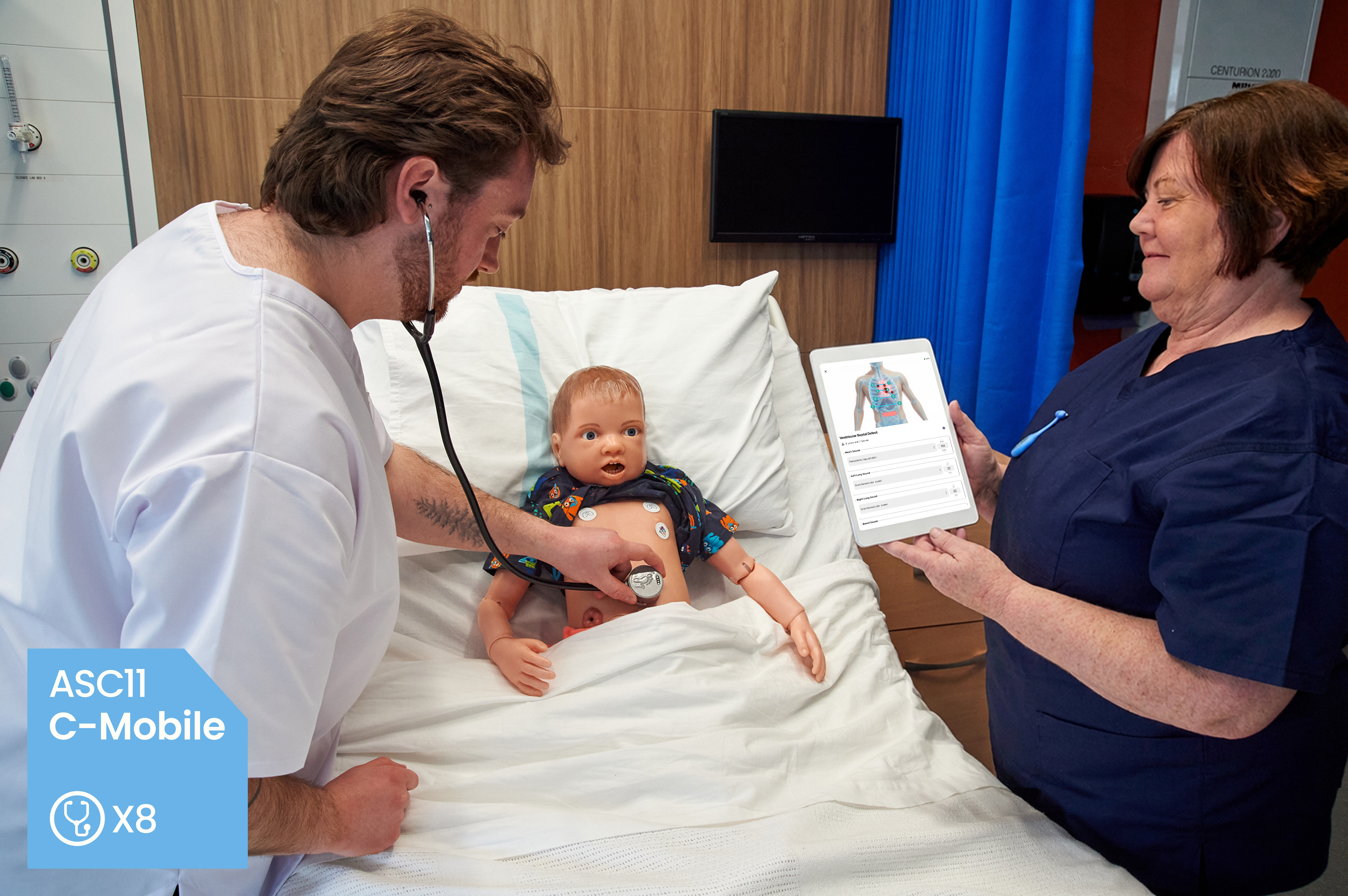 SimClever™ Mobile Auscultation Bundle Pack of 8