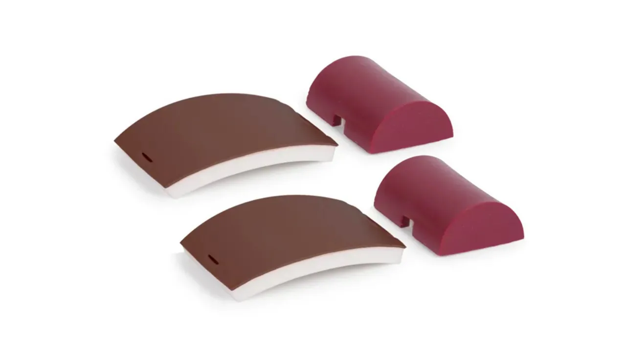 Skin Pad and Muscle Block for Injection Trainer, Dark (Pack of 2)