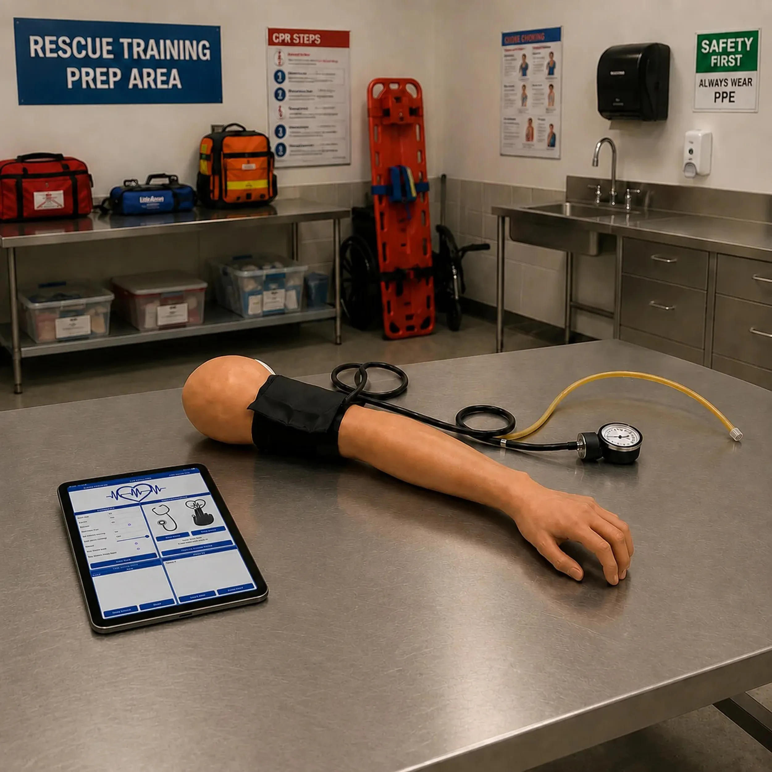 CRiSis Manikin Blood Pressure Arm 2.0, with iPad
