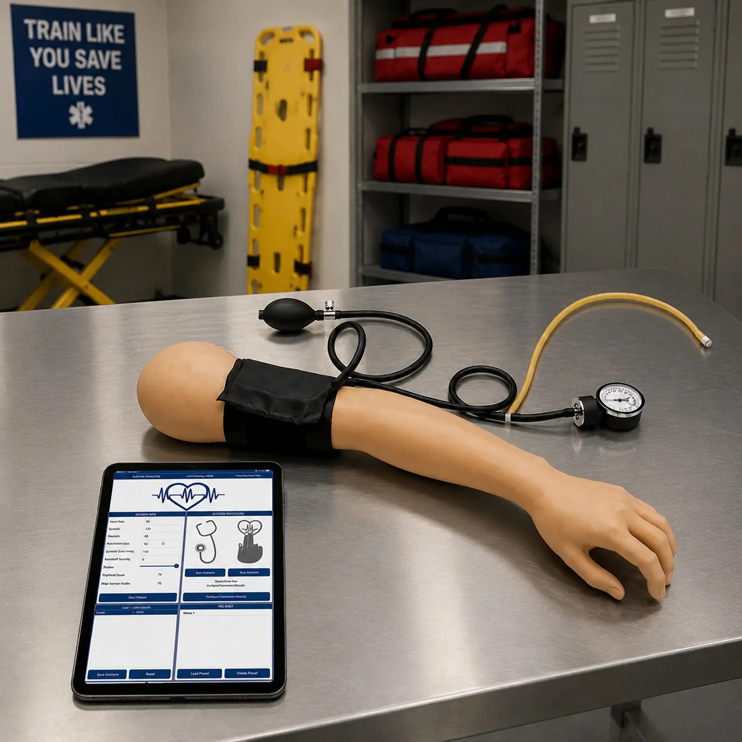 Child CRiSis Blood Pressure Arm 2.0, with iPad