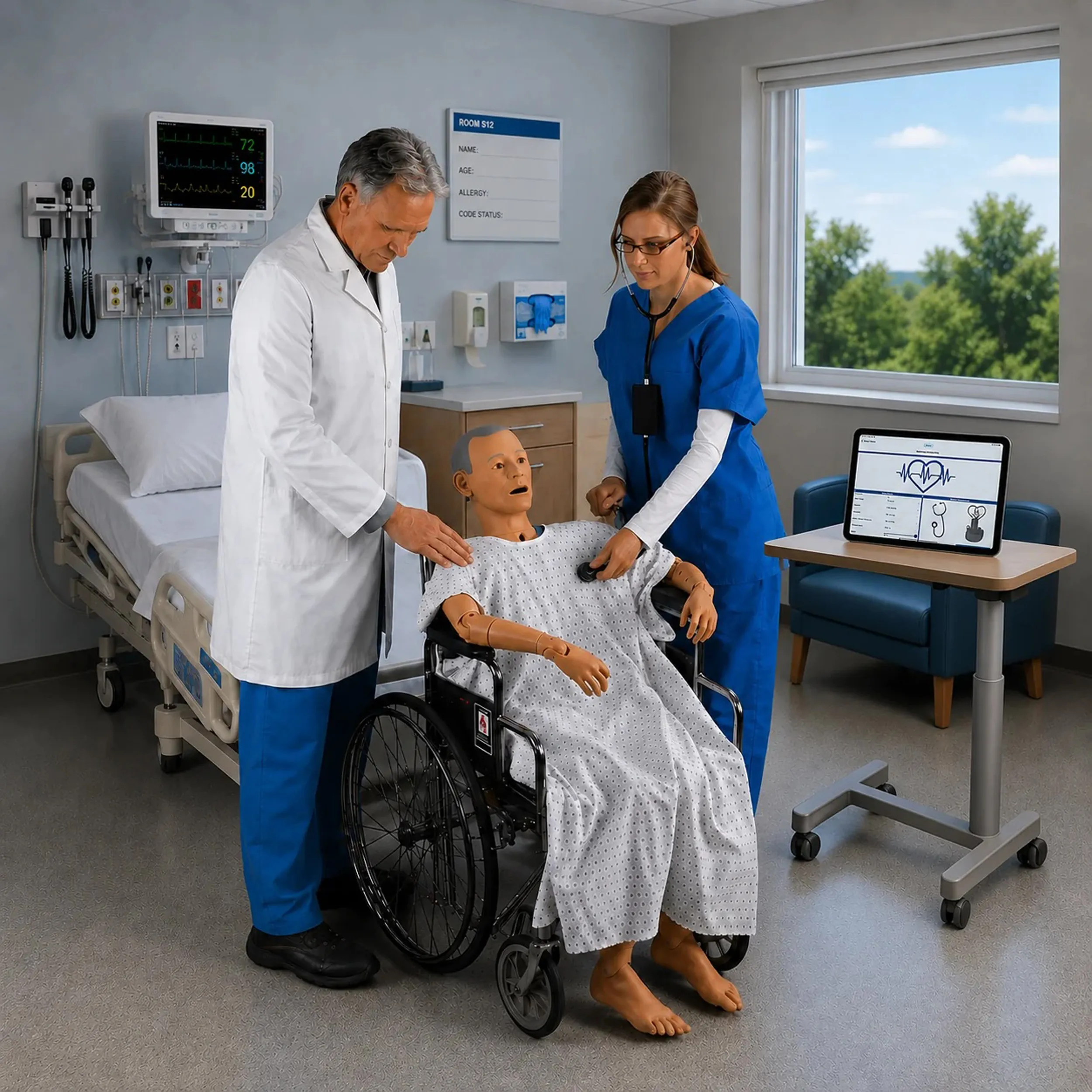 GERi Auscultation Manikin 2.0 – with iPad, Light