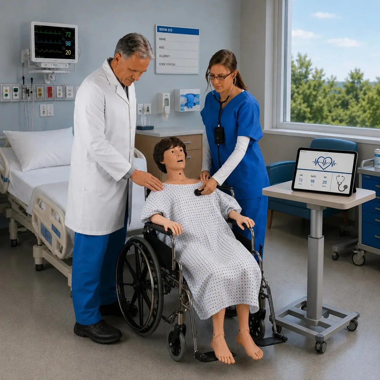 KERi Auscultation Manikin 2.0 - with iPad, Medium