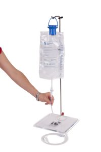 Blood Giving Set With Blood Bag, Luer Lock Tube Adapter and Metal Stand With Base