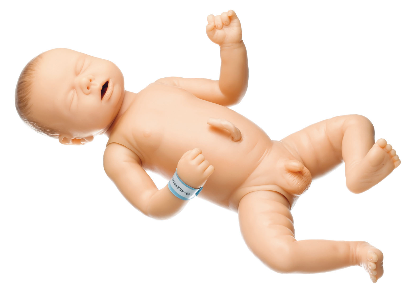 New-born Baby With Open Mouth, Male – Light